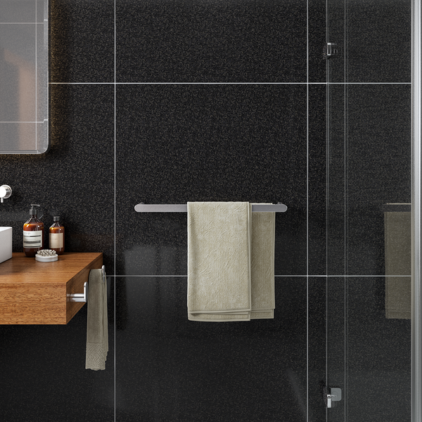 Alma Ascari Brushed Nickel 600 Double Towel Rail