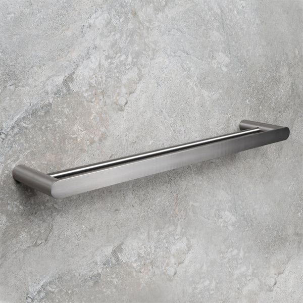 Alma Ascari Brushed Nickel 600 Double Towel Rail