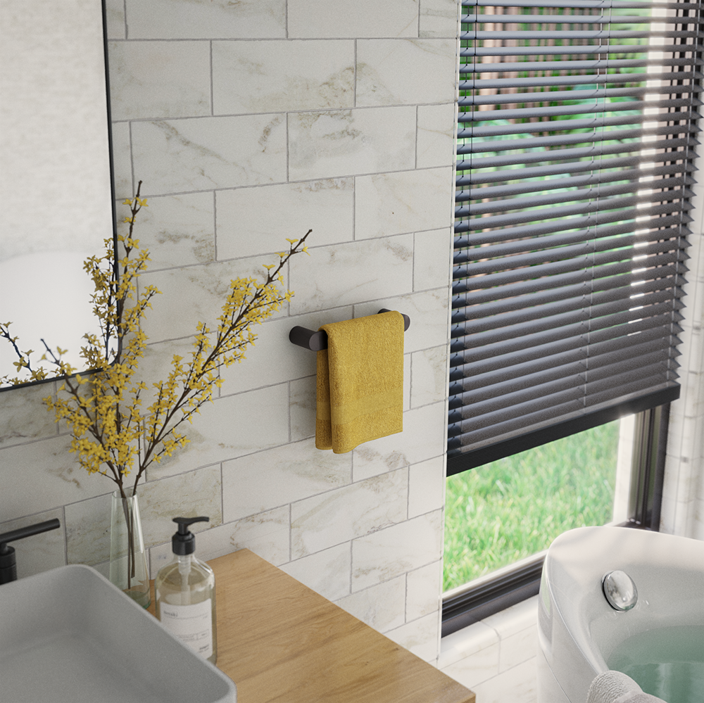 Ascari Brushed Gunmetal 220 Hand Towel Rail Buildmat