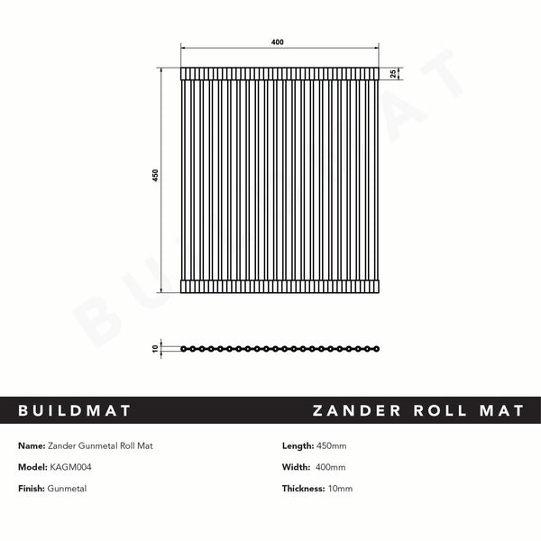 Alma Zander Gunmetal Roll Mat