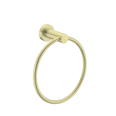 Mecca Hand Towel Ring Brushed Gold