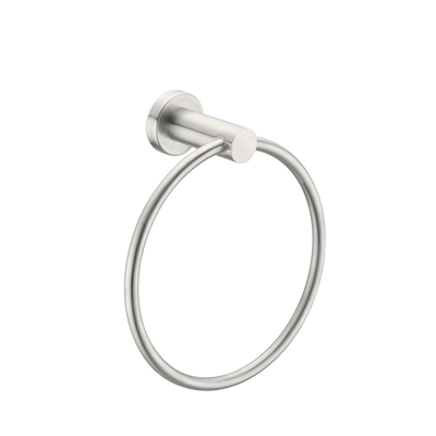 Nero Mecca Hand Towel Ring Brushed Nickel