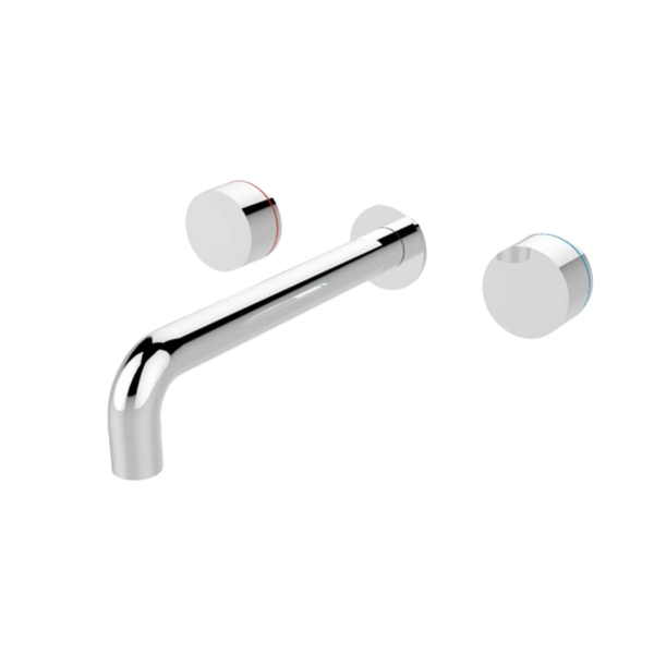 Nero Kara Wall Basin Set 180mm Chrome