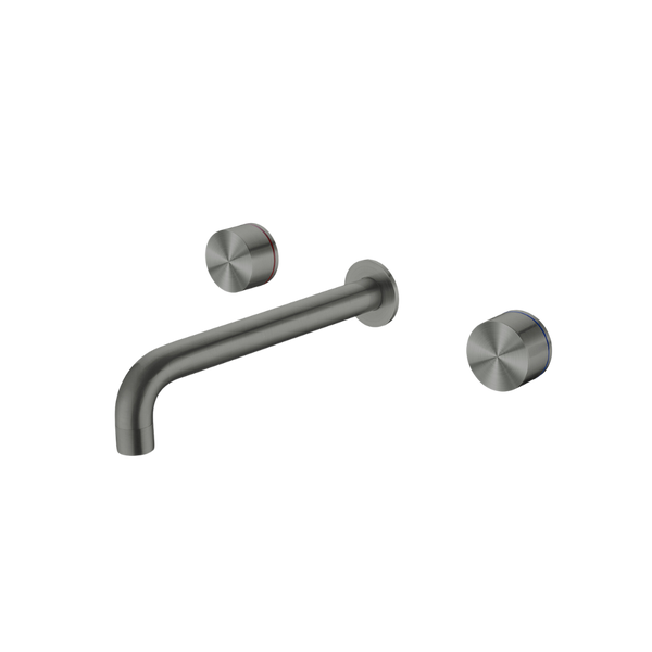 Nero Kara Wall Basin Set 217mm Brushed Gunmetal