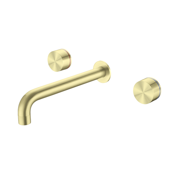 Nero Kara Wall Basin Set 180mm Brushed Gold