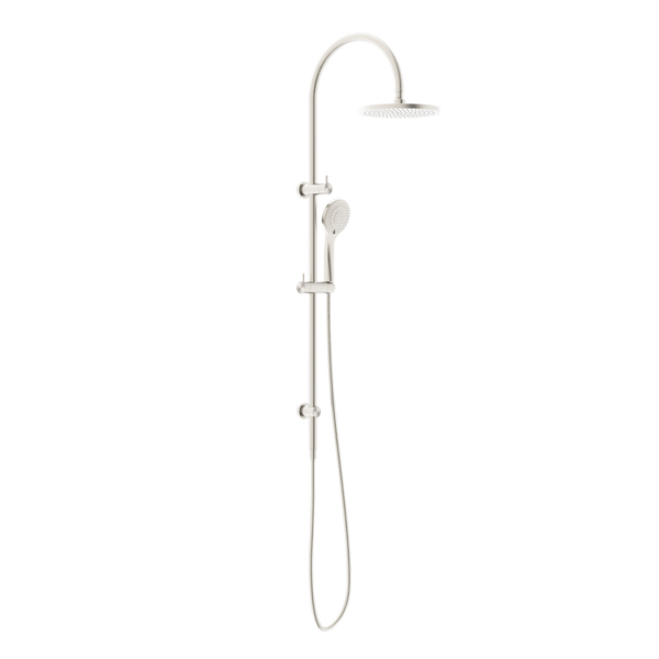 Nero Mecca Twin Shower with Air Shower Brushed Nickel