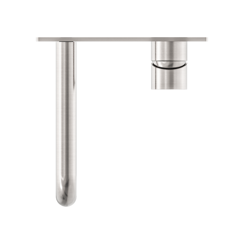 Mecca Wall Basin Mixer 185mm Spout Brushed Nickel