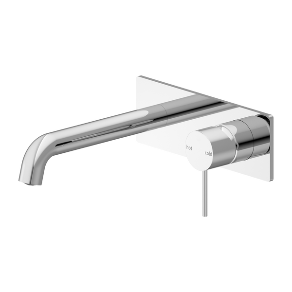 Nero Mecca Wall Basin Mixer 185mm Spout Chrome
