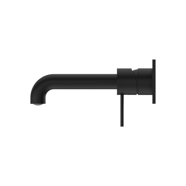 Nero Mecca Wall Basin Mixer 185mm Spout Matte Black
