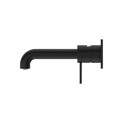 Mecca Wall Basin Mixer 185mm Spout Matte Black