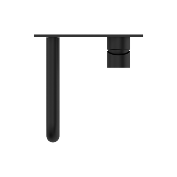 Nero Mecca Wall Basin Mixer 185mm Spout Matte Black