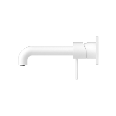 Mecca Wall Basin Mixer 185mm Spout Matte White