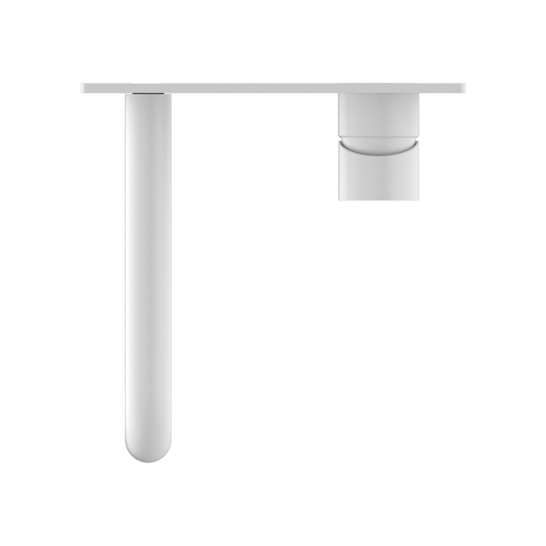 Nero Mecca Wall Basin Mixer 185mm Spout Matte White