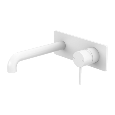 Mecca Wall Basin Mixer 185mm Spout Matte White