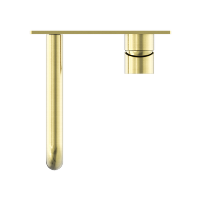 Mecca Wall Basin Mixer 185mm Spout Brushed Gold