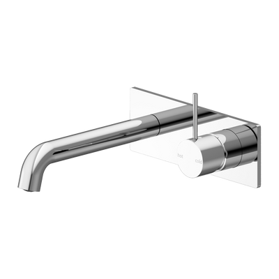 Mecca Wall Basin Mixer Handle Up 185mm Spout Chrome