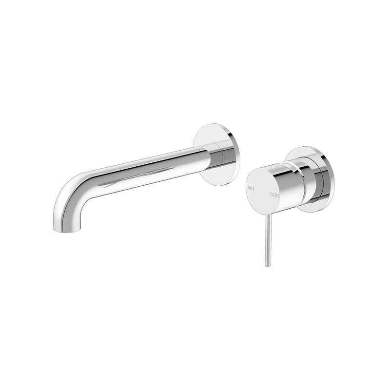 Mecca Wall Basin Mixer Separate Back Plate 230mm Spout Chrome