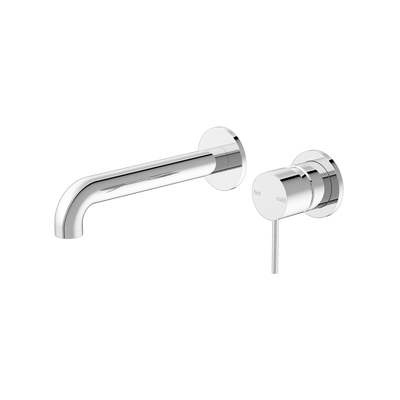 Mecca Wall Basin Mixer Separate Back Plate 185mm Spout Chrome