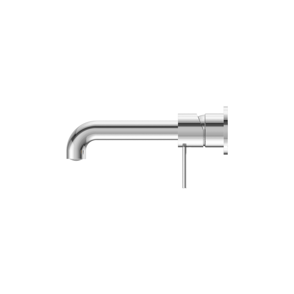 Nero Mecca Wall Basin Mixer Separate Back Plate 185mm Spout Chrome