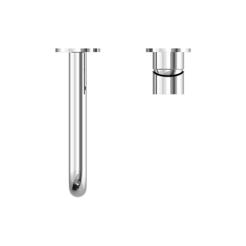 Mecca Wall Basin Mixer Separate Back Plate 185mm Spout Chrome