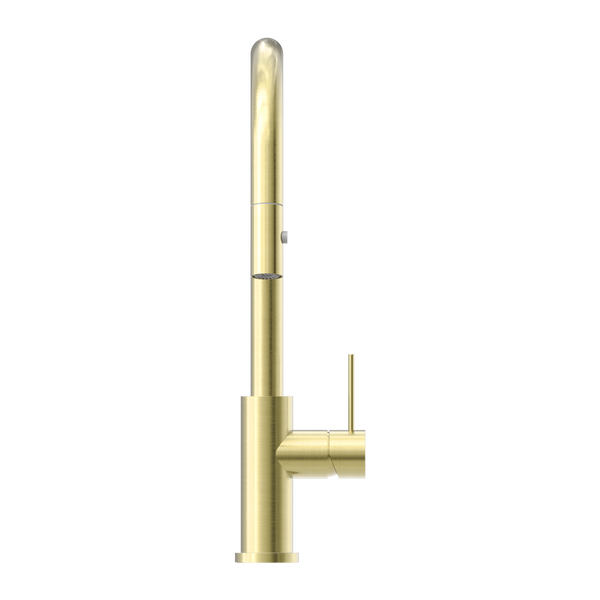 Nero Mecca Brushed Gold Pull Out Mixer With Veggie Spray Function