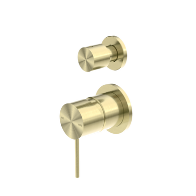 Mecca Shower Mixer with Divertor Separate Back Plate Brushed Gold