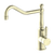 Nero York Kitchen Mixer Hook Spout with Metal Lever Aged Brass