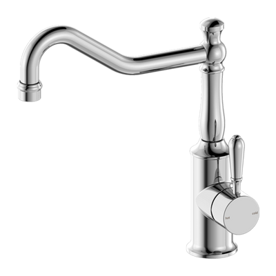 York Kitchen Mixer Hook Spout with Metal Lever Chrome