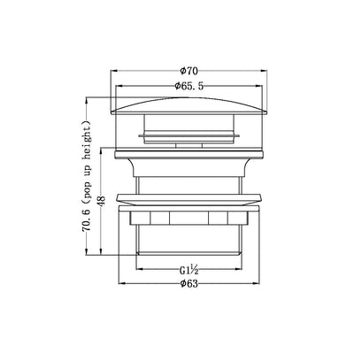 40mm Bath Waste Chrome