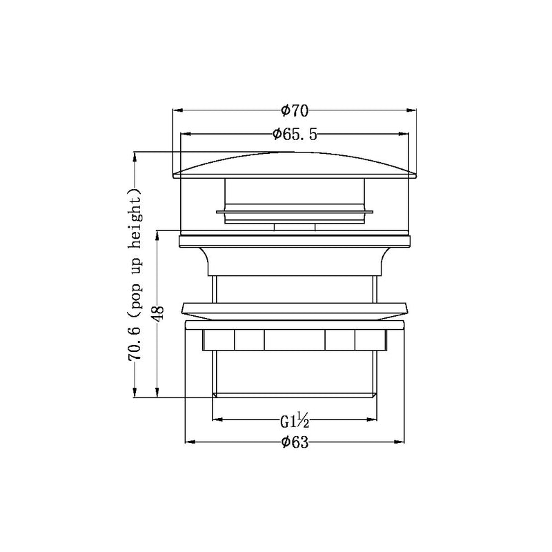 40mm Bath Waste Chrome