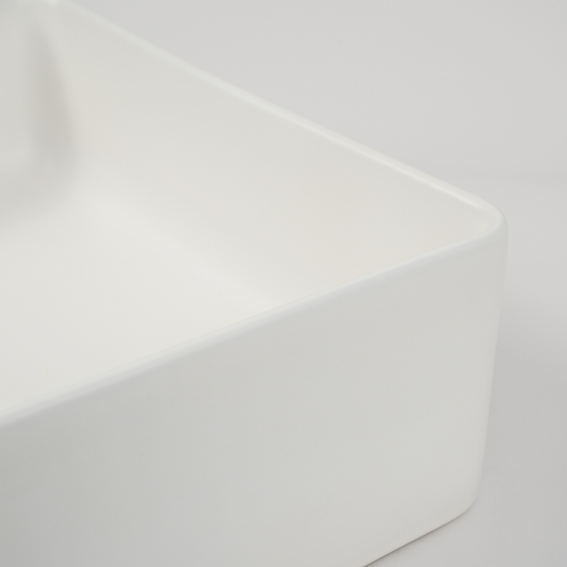 Nashi Matte White Square Basin