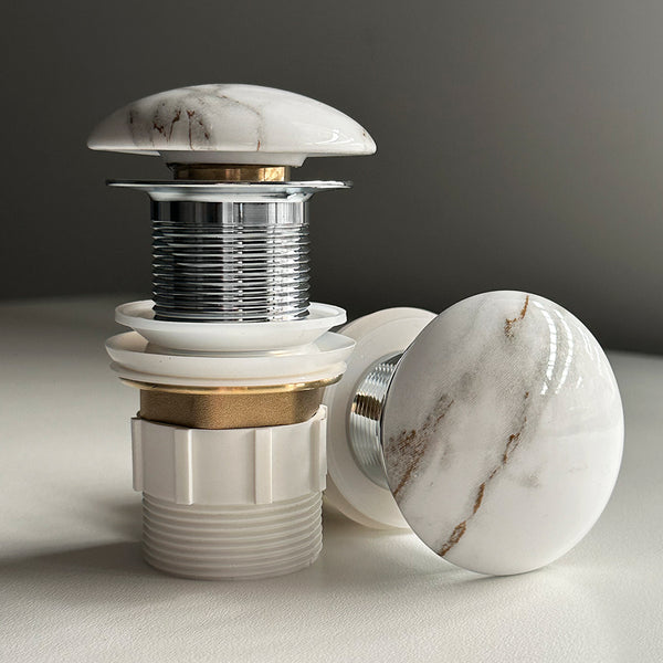 Alma 32mm Aster Calacatta Pop Up Waste