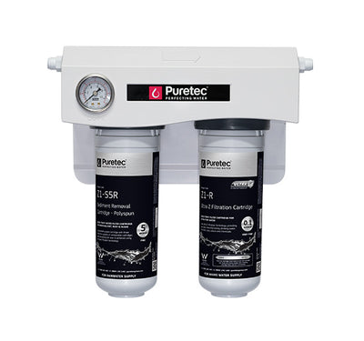 Undersink Rainwater Dual Filter Kit, 0.1 Micron with QuickTwist