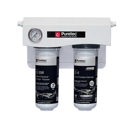 Undersink Rainwater Dual Filter Kit, 0.1 Micron with QuickTwist