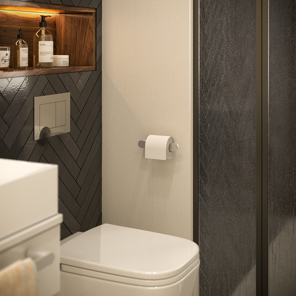 Alma Ascari Brushed Nickel Toilet Roll Holder