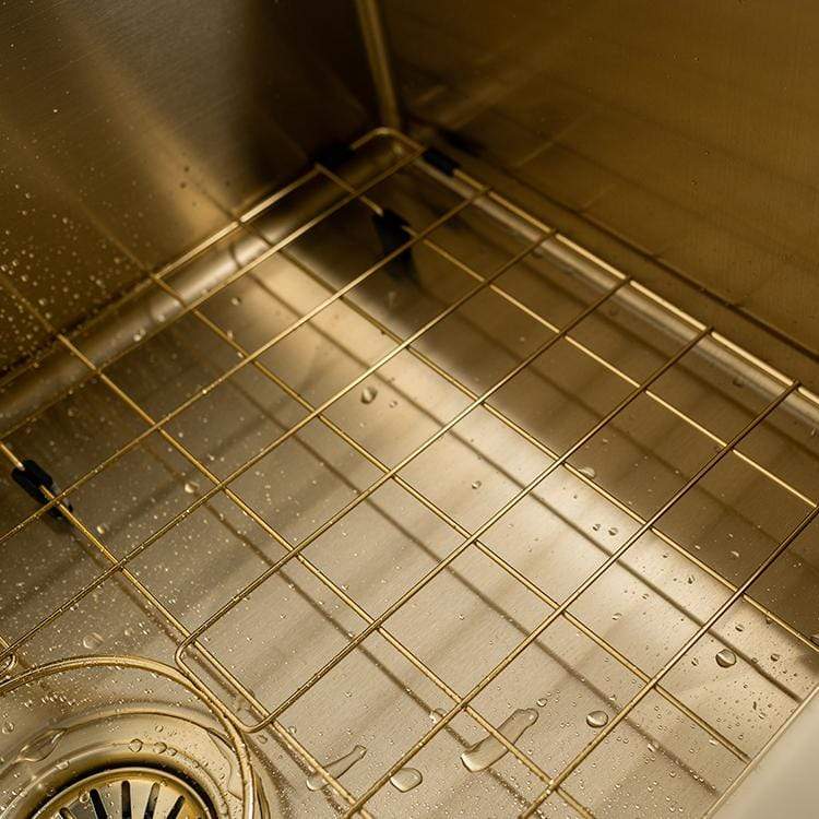 Brushed Brass Gold Clara 595x450 Single & Mini Bowl Sink
