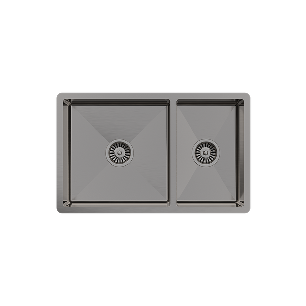 Alma Brushed Gunmetal Clifford 725x450 Single & 1/4 Bowl Sink