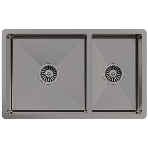 Alma Brushed Gunmetal Clifford 725x450 Single & 1/4 Bowl Sink