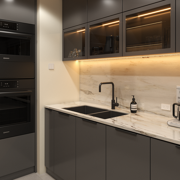 Alma Brushed Gunmetal Lincoln 825x450 Single +3/4 Bowl Sink