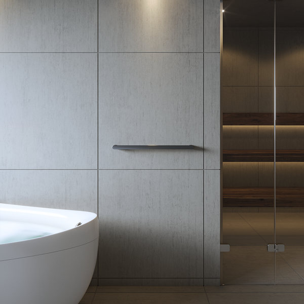 Alma Ascari Brushed Nickel 600 Single Towel Rail