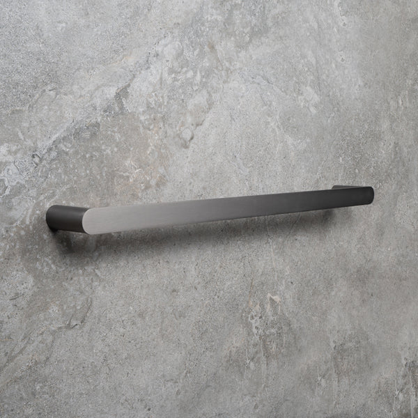 Alma Ascari Brushed Gunmetal 600 Single Towel Rail