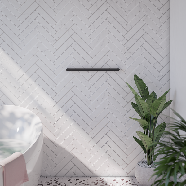 Alma Ascari Brushed Gunmetal 600 Single Towel Rail