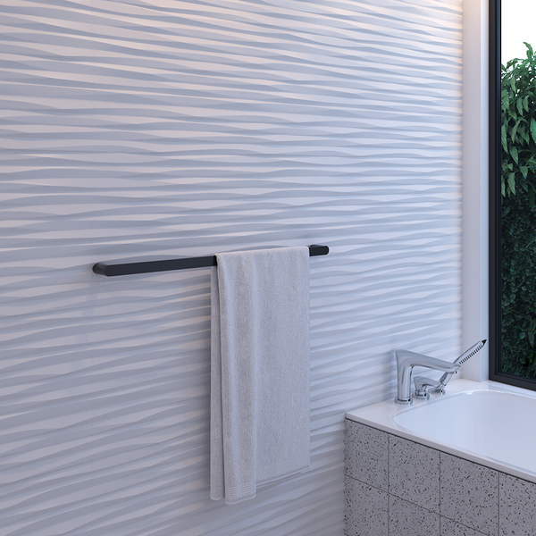 Alma Ascari Brushed Gunmetal 800 Single Towel Rail