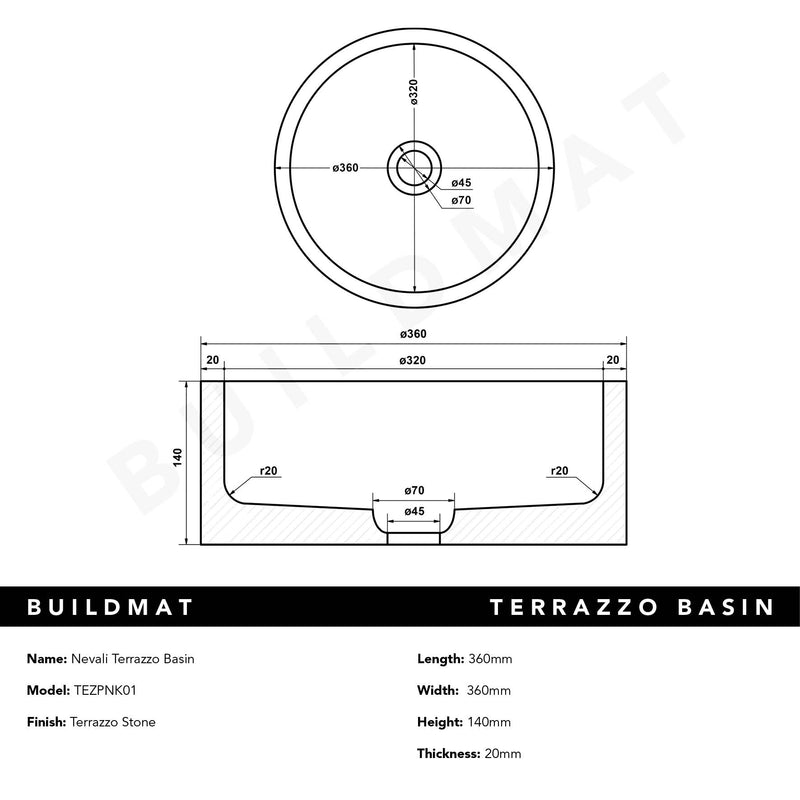 Nevali Terrazzo Basin