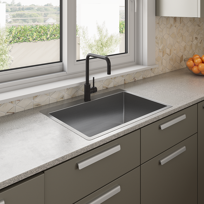 Noah 700x500 Large Single Bowl Tap Landing Sink