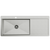 Alma Jayden 1200x500 Single Bowl Tap Landing with Right Drain Board Sink