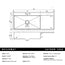 Jayden 1200x500 Single Bowl Tap Landing with Right Drain Board Sink