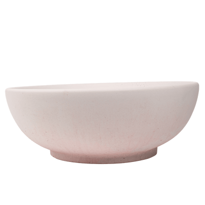 Alden Champagne Pink Circle Concrete Basin CLEARANCE