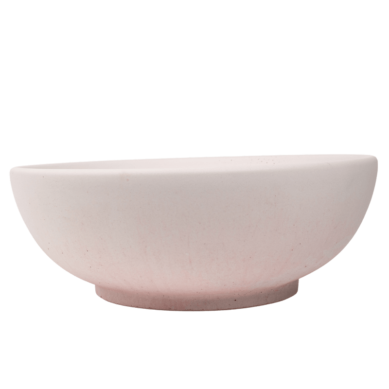 Alden Champagne Pink Circle Concrete Basin CLEARANCE