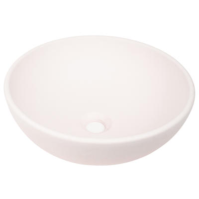 Buildmat Concrete Basin Alden Dusty Pink Circle Concrete Basin